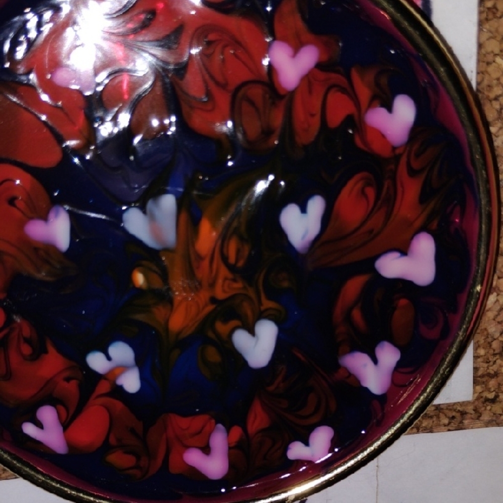Abstract Heart Art Plate